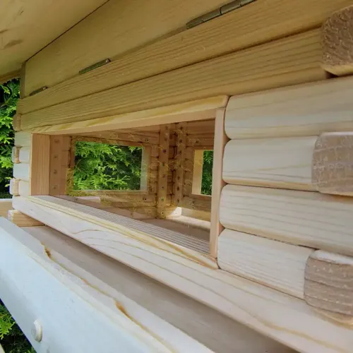 Vogelfutterhaus Harry mit Panoramafenster lang